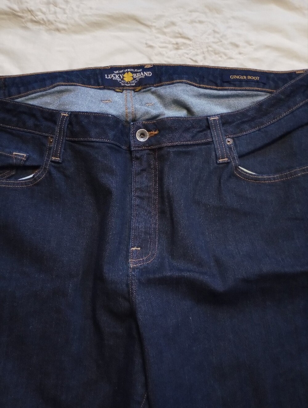 Lucky Brand Dark Blue Ginger Boot Women's Denim Jeans Size 42x32